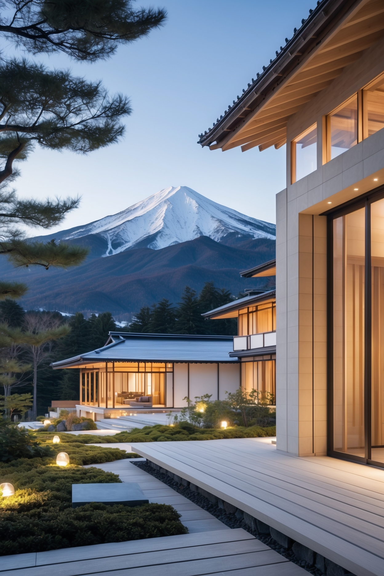 Niseko private longevity estate, Japan — mountain view